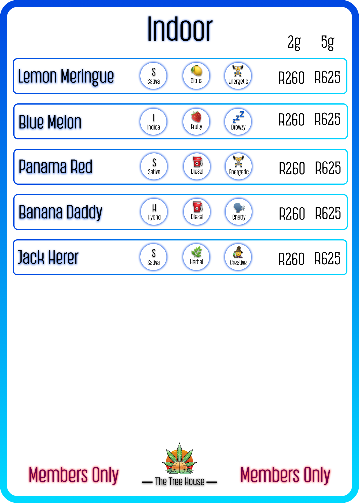 Indoor Menu
